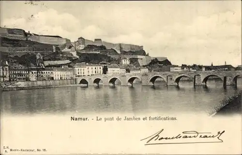 Ak Namur Wallonien, Le Pont de Jambes et fortifications