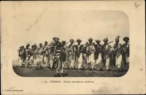 Ak Harrar Harar Äthiopien, Soldats abyssins en uniforme