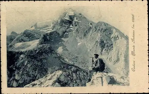 Ak Dolomiten Veneto, Monte Antelao, Bergsteiger