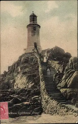 Ak St. Brélade Kanalinsel Jersey, La Corbière Lighthouse