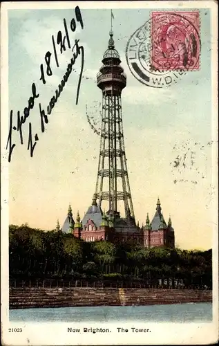 Ak New Brighton Wallasey England, The Tower