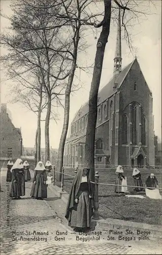Ak Mont Saint Amand Sint Amandsberg Gent Ostflandern, Beguinage, Plaine Ste Begge