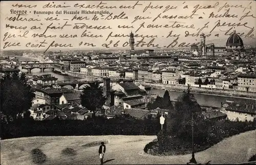 Ak Firenze Florenz Toscana, Panorama dal Piazzole Michelangiolo