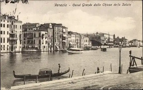 Ak Venezia Venedig Veneto, Canal Grande dalla Chiesa della Salute, Gondel