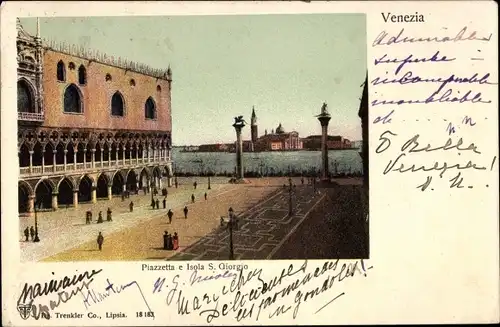 Ak Venezia Venedig Veneto, Piazzetta e Isola S. Giorgio