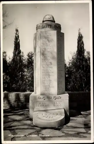Ak Rhenen Utrecht, Mausoleum, Grebbe