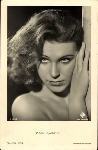 Ak Schauspielerin Käte Dyckhoff, Portrait, UFA Film, A 3669 1