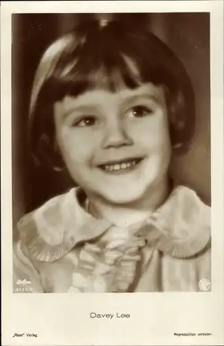 Ak Schauspieler Davey Lee, Portrait