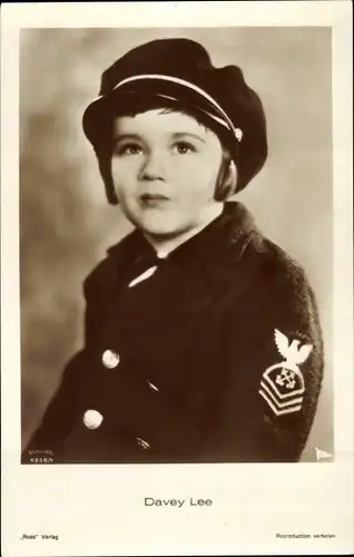 Ak Schauspieler Davey Lee, Portrait in Uniform