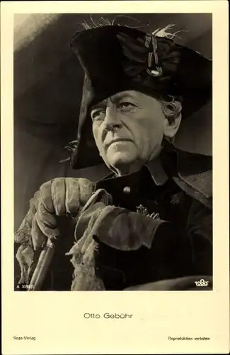 Ak Schauspieler Otto Gebühr, Portrait in Uniform, Friedrich der Große