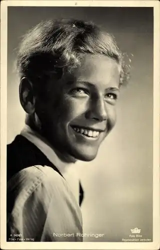 Ak Schauspieler Norbert Rohringer, Portrait