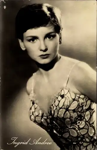 Ak Schauspielerin Ingrid Andree, DEFA, Drei vom Varieté, Portrait