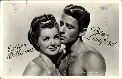 Ak Schauspielerin Esther Williams und Peter Lawford, Film en Toneel