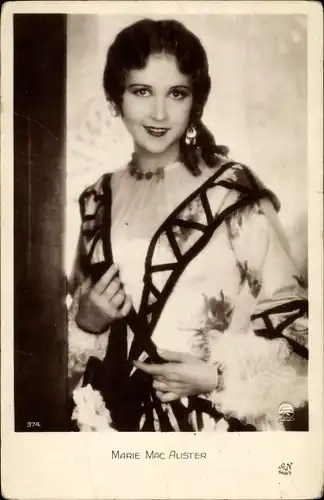 Ak Schauspielerin Marie Mac Alister, Portrait, Paramount, 374