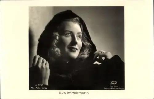 Ak Schauspielerin Eva Immermann, Portrait