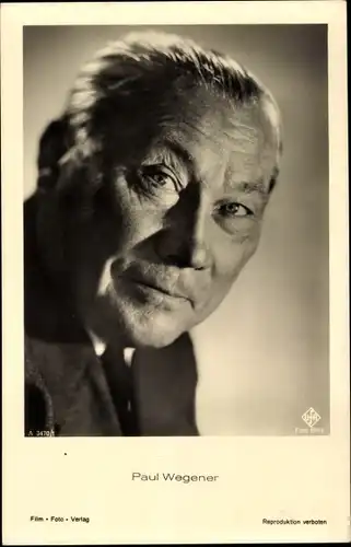 Ak Schauspieler Paul Wegener, Portrait, Film Foto Verlag A 3470/1, UfA