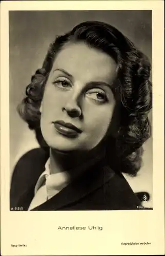 Ak Schauspielerin Anneliese Uhlig, Portrait, Ross Verlag A 3131 1