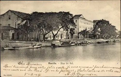 Ak Recife Brasilien, Rua do Sol