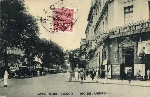 Ak Rio de Janeiro Brasilien, Avenida Rio Branco