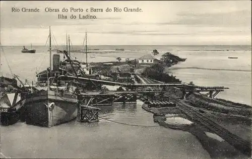 Ak Rio Grande do Sul Brasilien, Obras do Porto e Barra, Ilha do Ladino