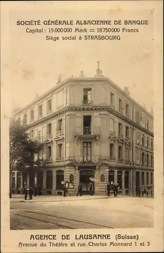 Ak Lausanne Kanton Waadt, Société générale Alsacienne de Banque