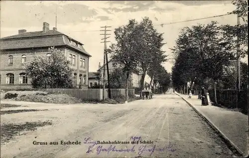 Ak Eschede in der Lüneburger Heide, Bahnhofstraße, Schule