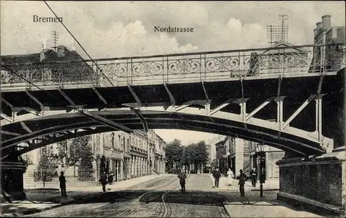 Ak Hansestadt Bremen, Nordstraße, Überführungsbrücke
