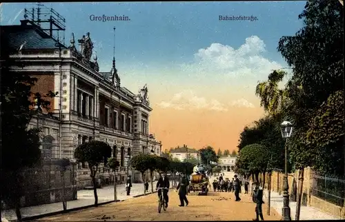 Ak Großenhain Sachsen, Bahnhofstraße