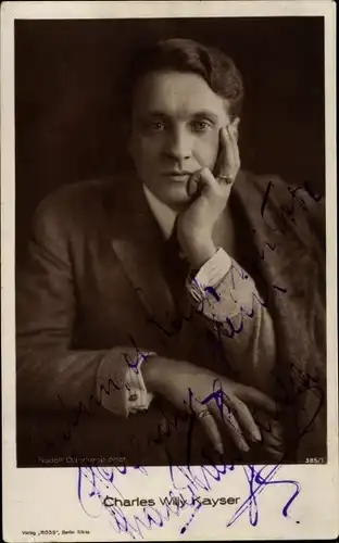 Ak Schauspieler Charles Willy Kayser, Portrait