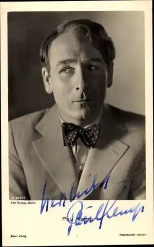Ak Schauspieler Paul Kemp, Portrait