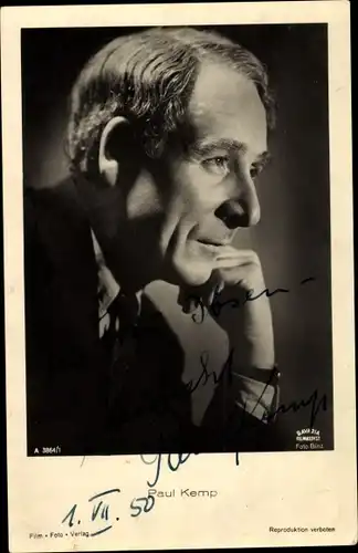 Ak Schauspieler Paul Kemp, Portrait, seitliches Profil