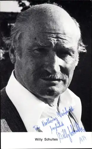 Ak Schauspieler Willy Schultes, Portrait, Autogramm
