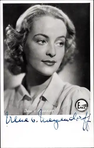Ak Schauspielerin Irene von Meyendorff, Portrait, Autogramm