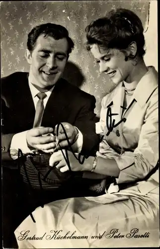 Ak Schauspieler Peter Pasetti, Schauspielerin Gertrud Kückelmann, Portrait, Autogramm