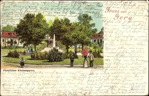 Litho Gera in Thüringen, Fürstlicher Küchengarten