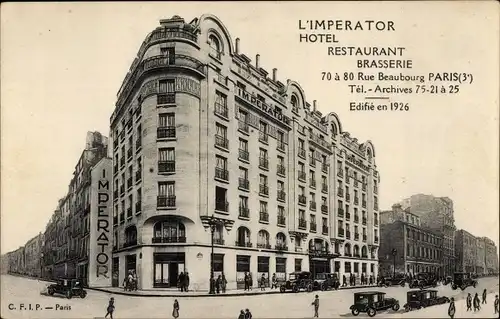 Ak Paris III., Hotel L'Imperator