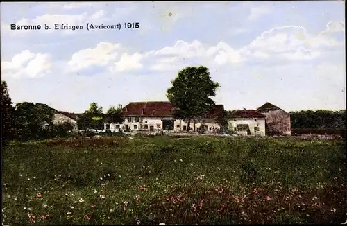 Ak Baronne Avricourt Elfringen Lothringen Moselle, Häuser