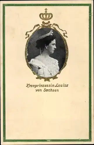 Präge Ak Prinzessin Luise von Österreich Toskana, Portrait
