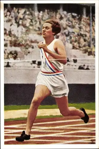 Sammelbild Olympia 1936 Serie 17 Bild 3 amerikanische Sprinterin Helen Stephens, Franck Kaffee