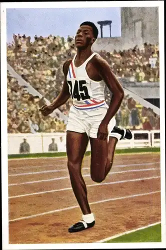 Sammelbild Olympia 1936 Serie 11 Bild 4, 800m Lauf, J. Woodruff USA, Franck Kaffee