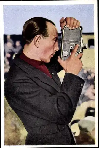 Sammelbild Olympia 1936, Eiskunstläufer Ernst Baier, Mühlen Franck Kaffeezusatz