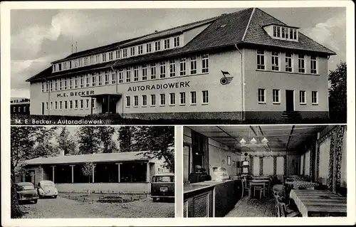 Ak Ittersbach Karlsbad in Baden, Autoradiowerk M. E. Becker, Gasthaus zur Waldschenke