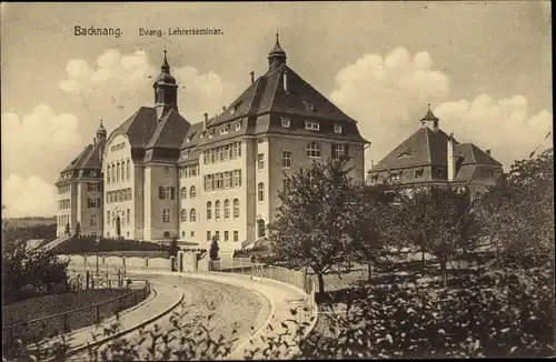 Ak Backnang in Württemberg, Ev. Lehrerseminar