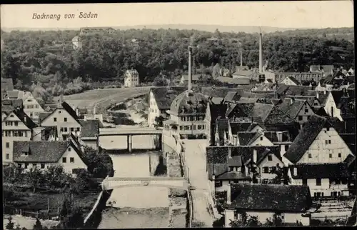 Ak Backnang in Württemberg, Teilansicht von Süden