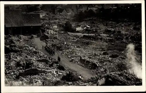 Foto Ak Niefern Öschelbronn in Baden, Brandkatastrophe 10. September 1933