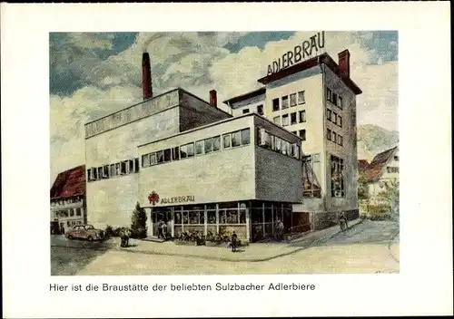 Ak Sulzbach an der Murr, Adlerbrauerei, Sulzbacher Adlerbiere