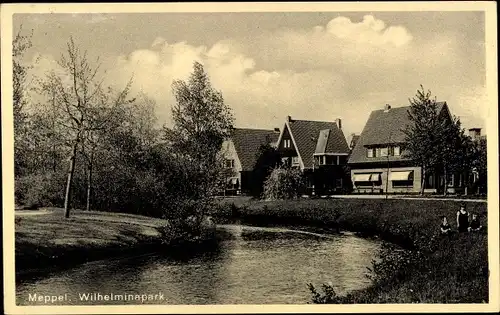 Ak Meppel Drenthe Niederlande, Wilhelminapark