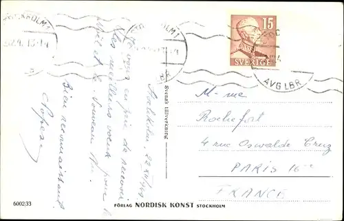 Ak Stockholm Schweden, Riddarhuset, Flusspartie, Boote