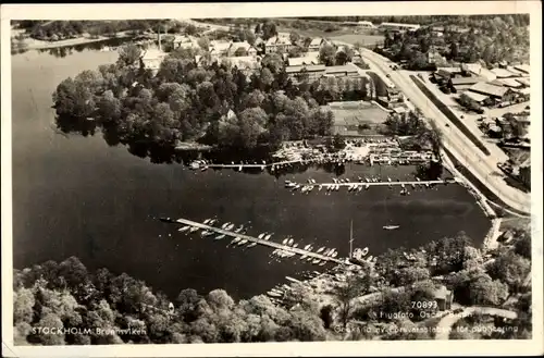 Ak Stockholm Schweden, Blick aus der Vogelschau