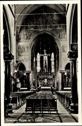 Ak Kapel in 't Zand Roermond Limburg, Interieur Kapel